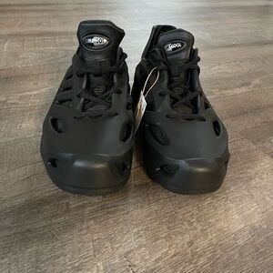 Adidas Black and Silver Athletic Shoes